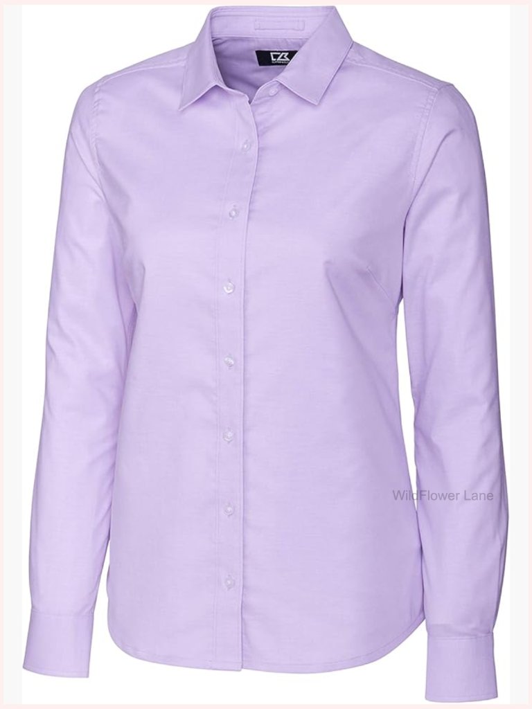 Wrinkle Resistant Stretch Button Down Shirt Long Sleeve